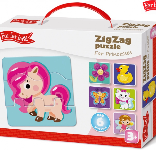Puzzle ZigZag pentru Prințesele din Tărâmul Departe Departe