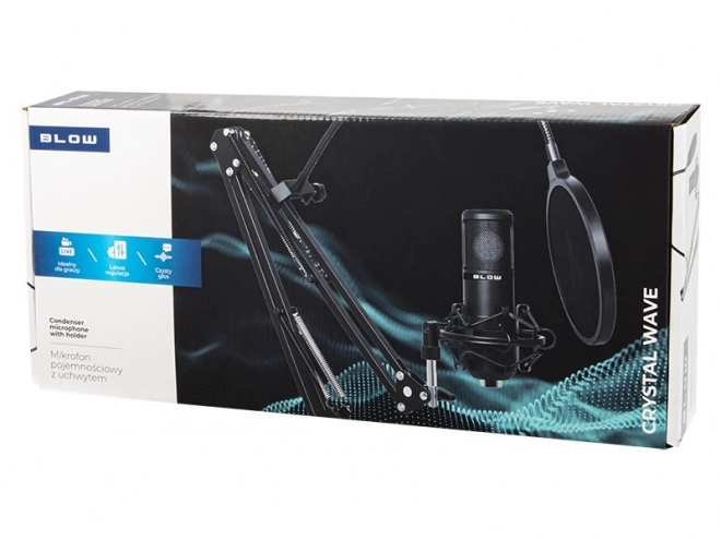 Microfon de studio cu suport