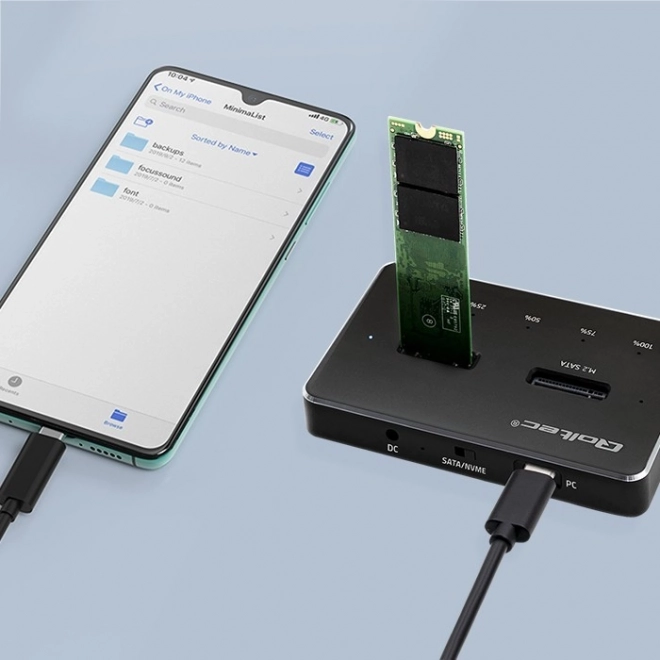 Stație de andocare SSD M.2 NVMe SATA USB-C Dual 4TB