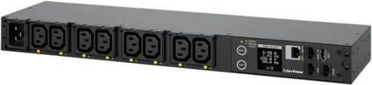 PDU CyberPower 16 A, 8x C13, 1U, controlată de la distanță