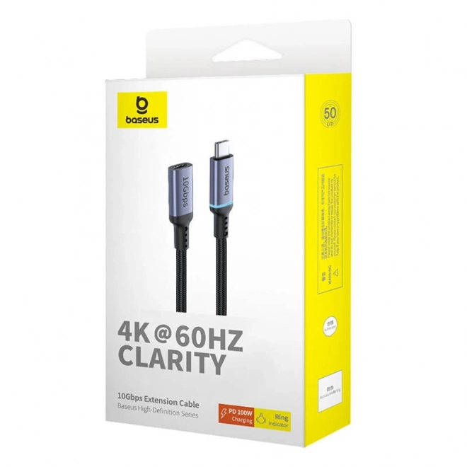 Cablu prelungitor Baseus USB-C 10Gb/s 0,5m