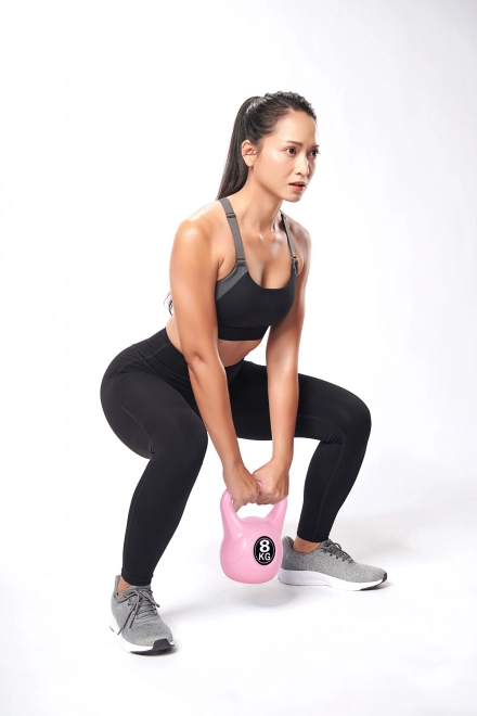 Kettlebell pro antrenament 8 kg roz ModernHome