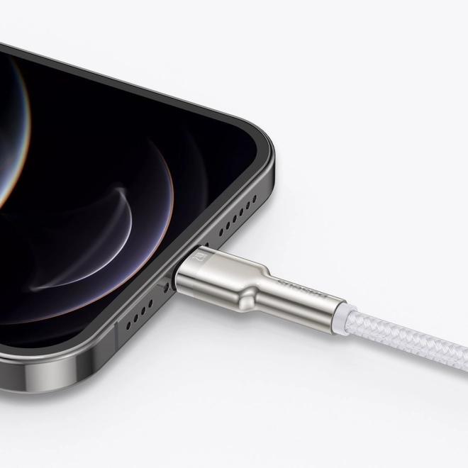 Cablu USB Lightning Baseus Cafule Alb