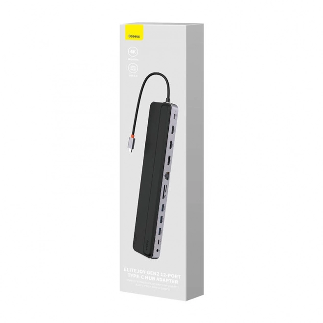 Hub 12 în 1 Baseus EliteJoy Gen2 USB-C HDMI, USB 3.0, PD, DisplayPort, SD/TF, RJ45, 3.5mm