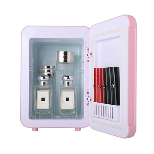 Mini frigider portabil 4L roz