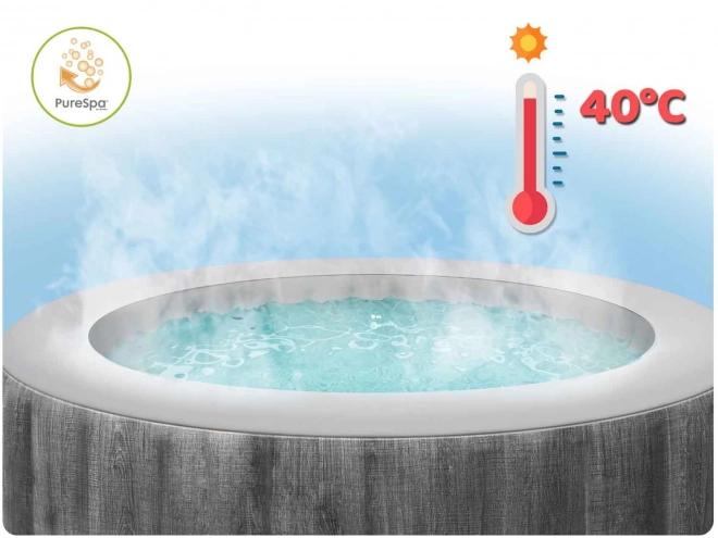 Jacuzzi gonflabilă pentru 4 persoane cu hidromasaj și WiFi