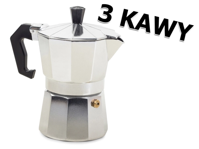 Aparat de cafea din aluminiu pentru 3 cești