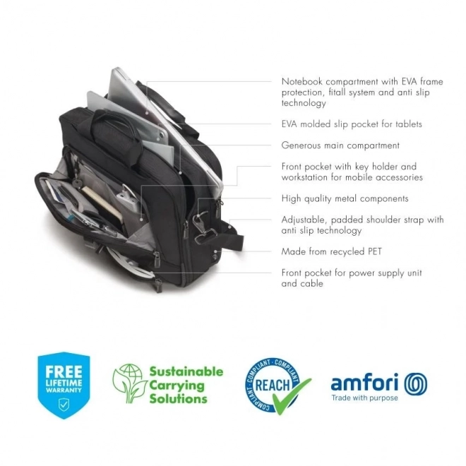 Geantă laptop DICOTA Eco Top Traveler PRO 15-17.3 inch