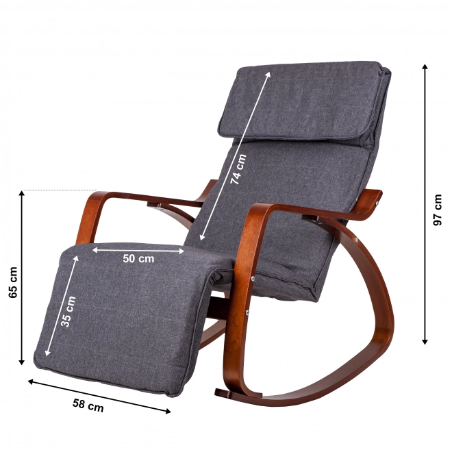 Scaun balansoar cu suport pentru picioare ModernHome