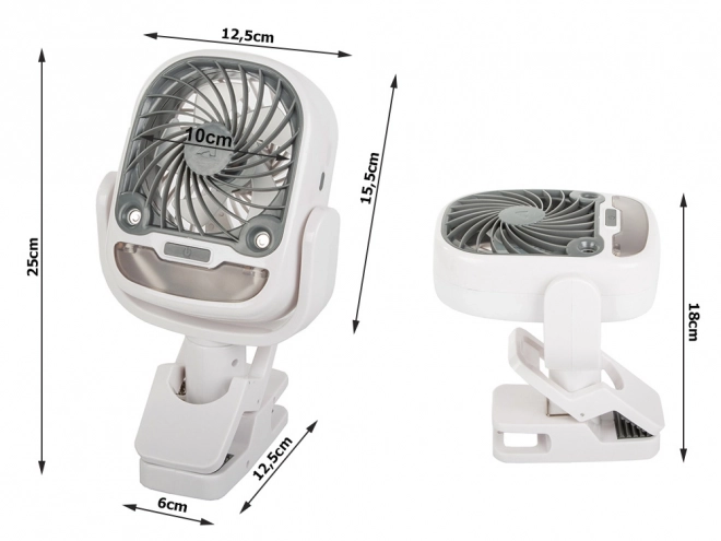Ventilator USB de masă cu iluminare RGB și umidificator 2 în 1