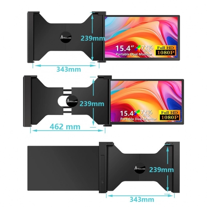 Monitor portabil pentru laptop Smart Life 15.4''