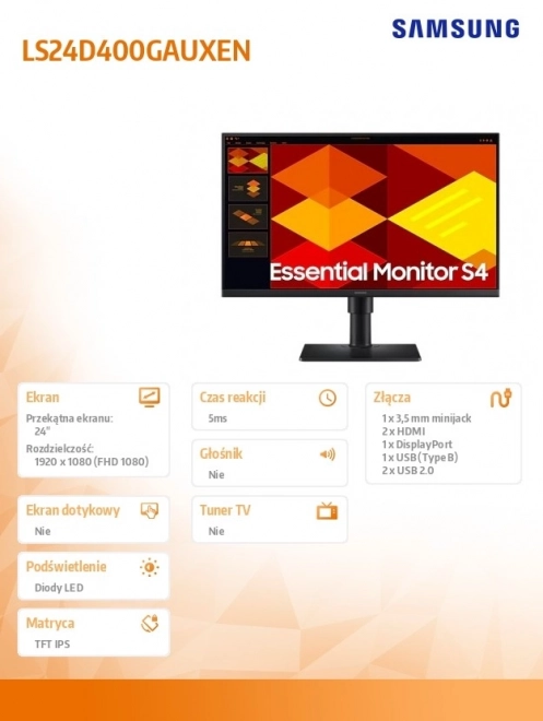 Monitor 24 inch IPS Full HD cu HDMI și DP
