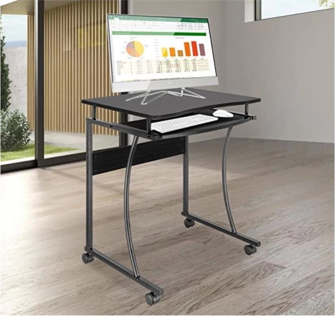 Birou computer mobil negru