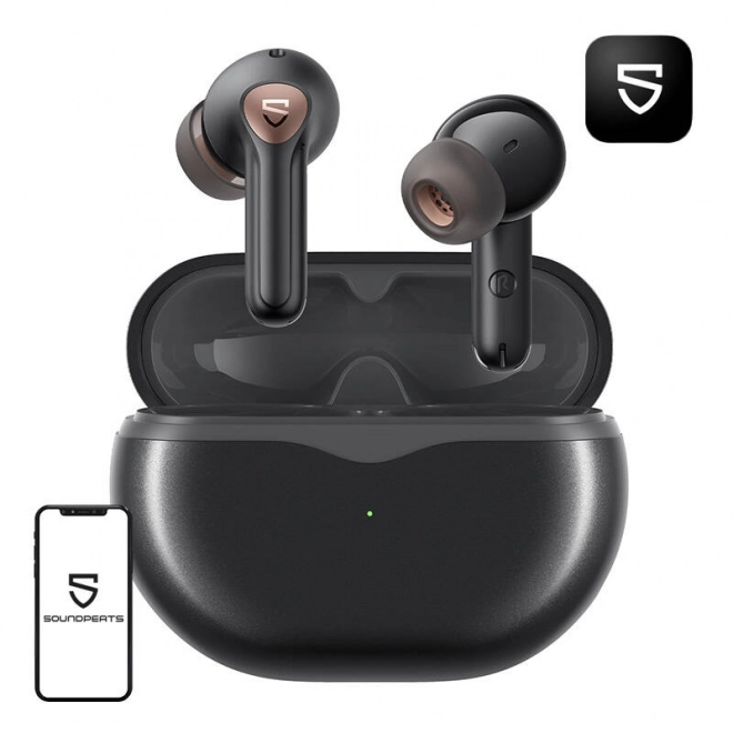 Căști wireless cu ANC Soundpeats Air 4 Pro negre