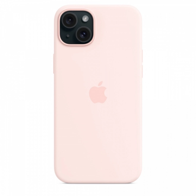 Carcasă de silicon MagSafe pentru iPhone 15 Plus - roz deschis