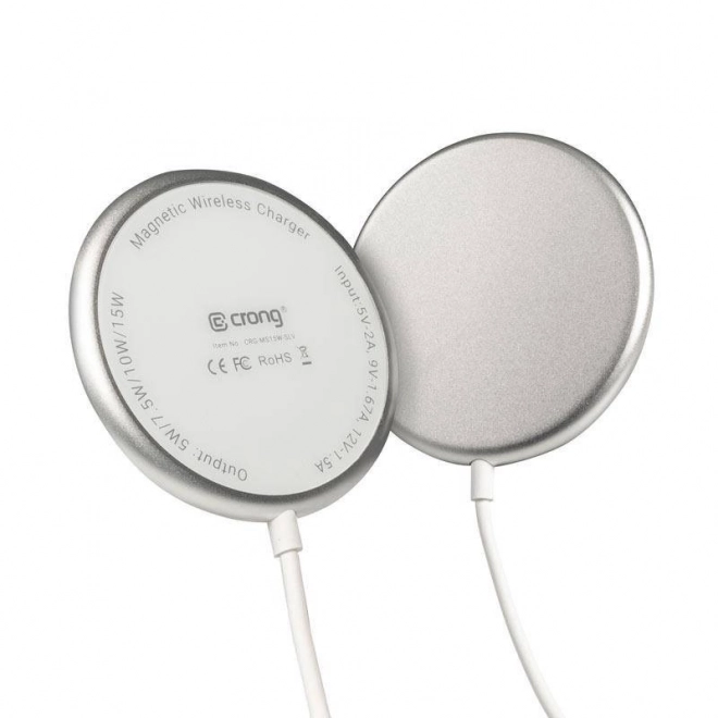 Încărcător wireless MagSpot cu MagSafe 15W argintiu