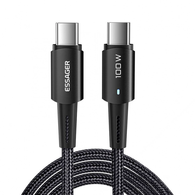 Cablu USB-C la USB-C 100W negru Essager 1m
