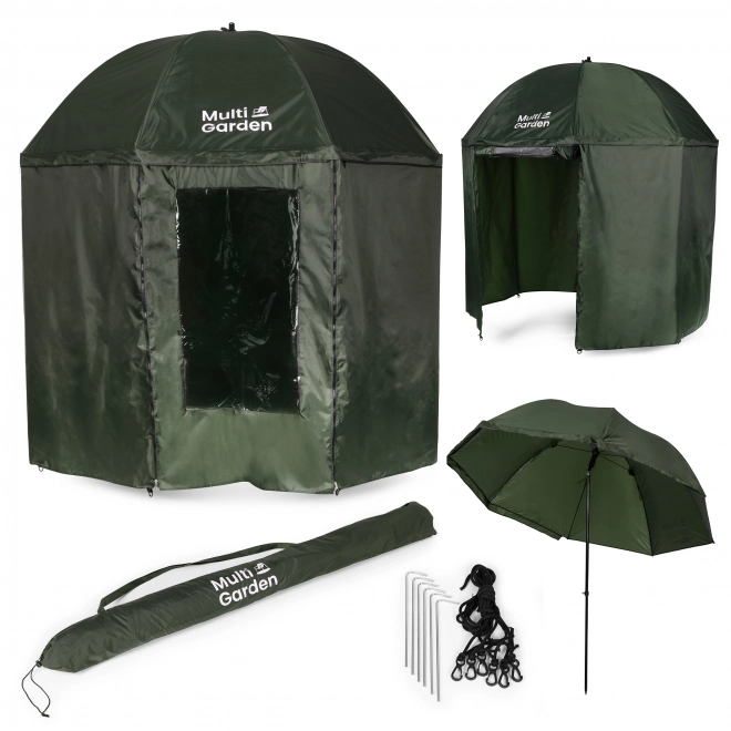 Umbrelă de pescuit cu înveliș complet, cort impermeabil, înălțime reglabilă, MultiGarden