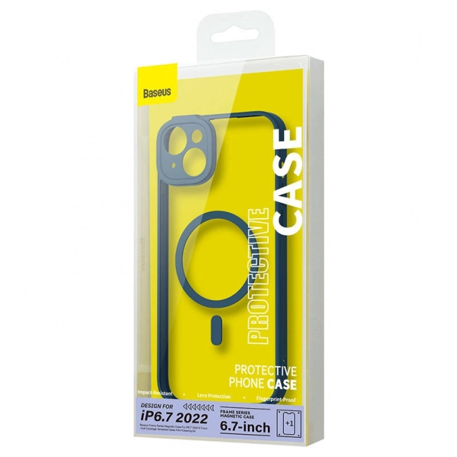 Carcasă magnetică și sticlă temperată Baseus pentru iPhone 14 Plus