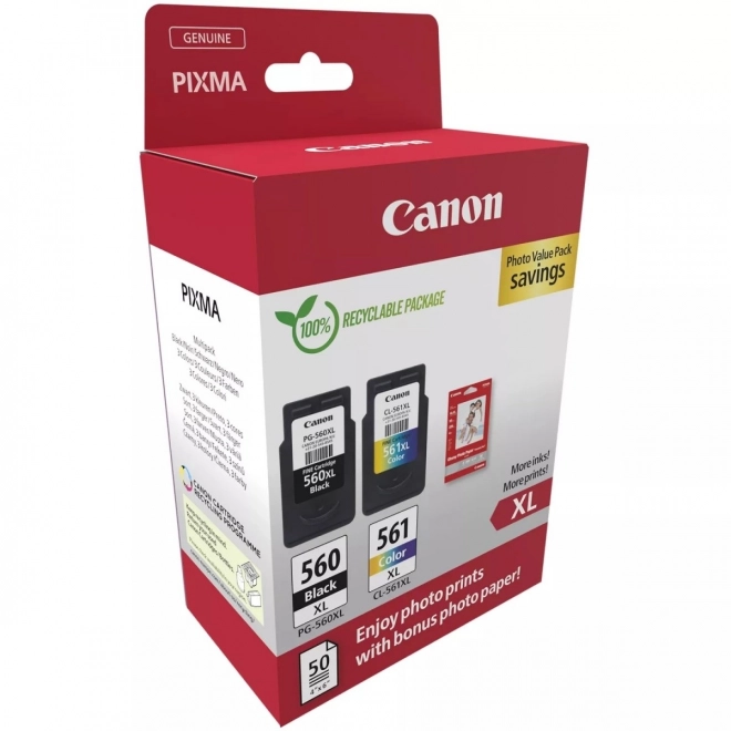 Cartuș Canon PG-560XL/CL-561XL cu hârtie fotografică