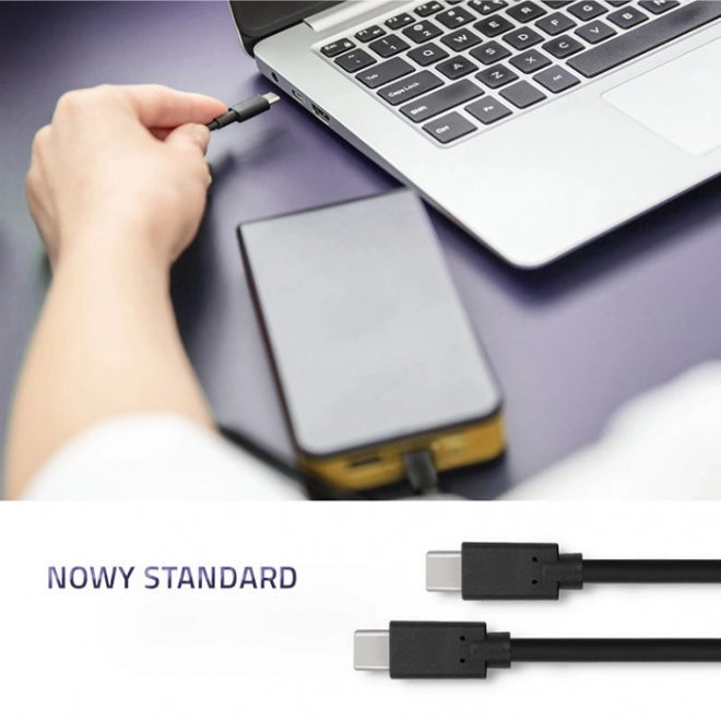 Cablu USB 3.1 tip C reversibil 1.4m negru