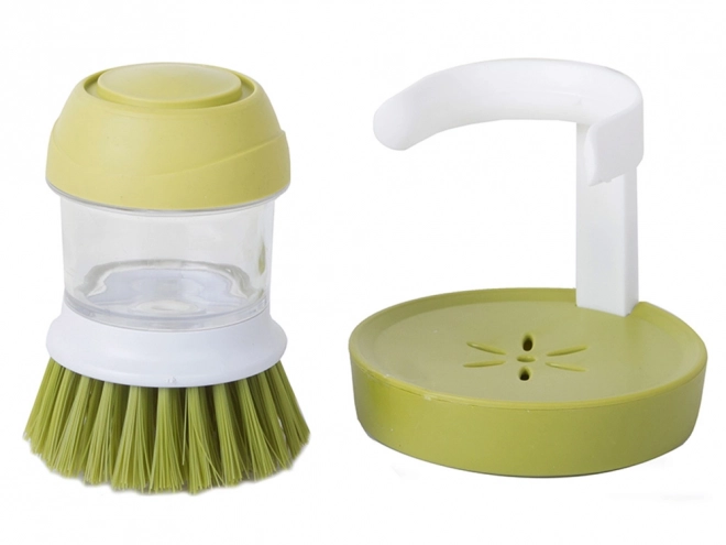 Dispenser pentru bucătărie Scrubbing Brush Liquid Scrubbing Stand – Verde