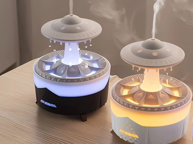 Difuzor de aromă UFO cu umidificator și lampă LED