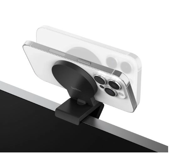 Suport magnetic pentru iPhone la monitor negru