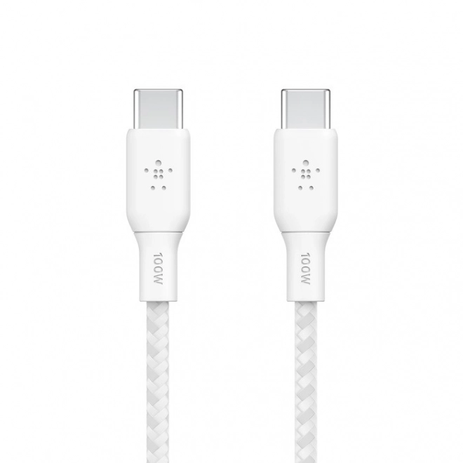 Cablu USB-C cu împletitură 100W 3m alb
