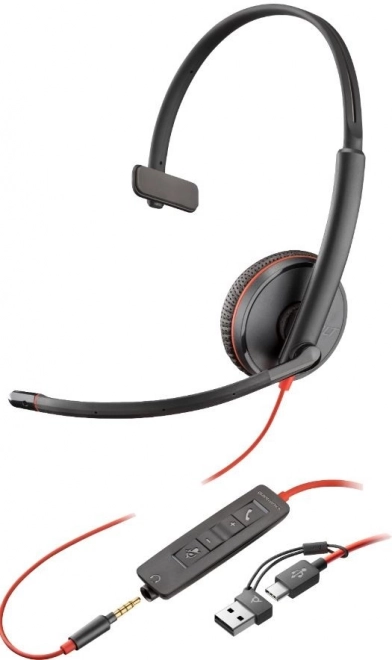 Căști Mono Blackwire pentru Pc și Mobil cu Usb și Jack