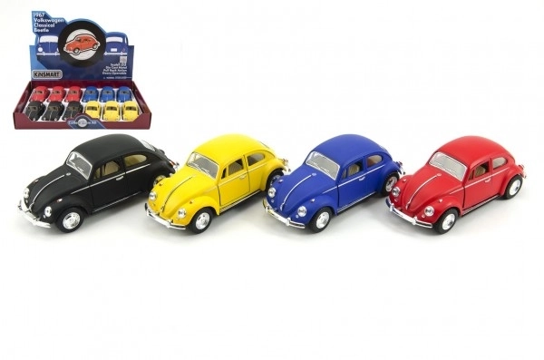 Model metalic KINSMART VOLKSWAGEN Beetle cu mecanism pull-back 13 cm