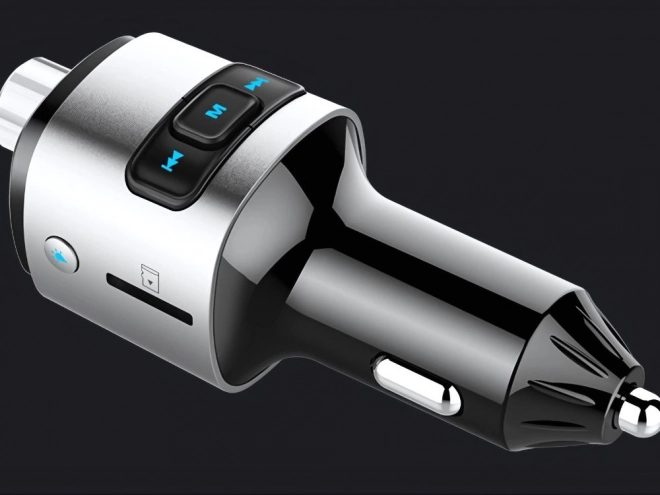 Transmițător FM Bluetooth pentru mașină cu încărcător dublu USB și iluminare LED