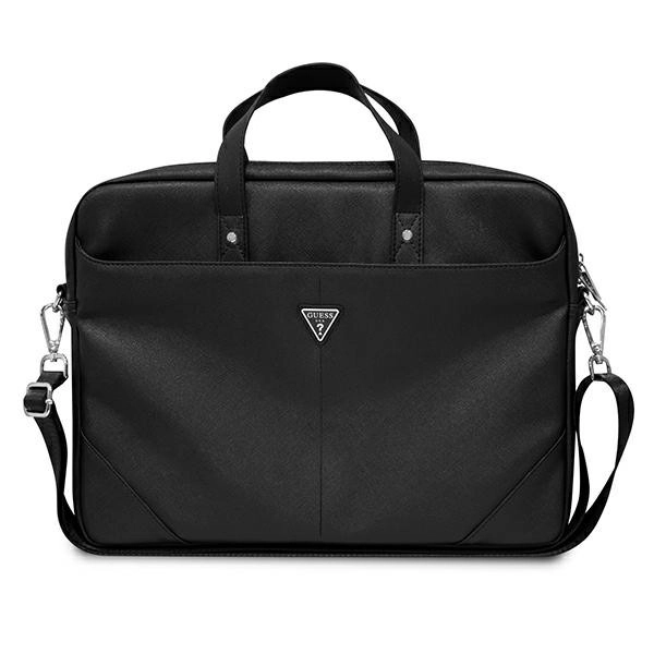 Guess Geanta Saffiano pentru notebook 16" negru