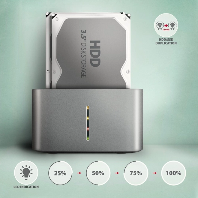 Stație de andocare USB-C Axagon pentru HDD SSD