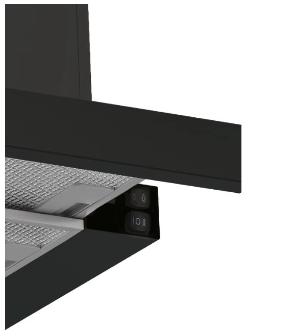 Hotă telescopică negru eleganta