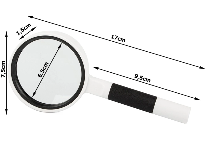 Lentilă de sticlă clară 65 mm