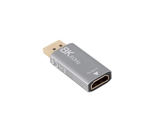 Adaptor DisplayPort la HDMI 8K argintiu