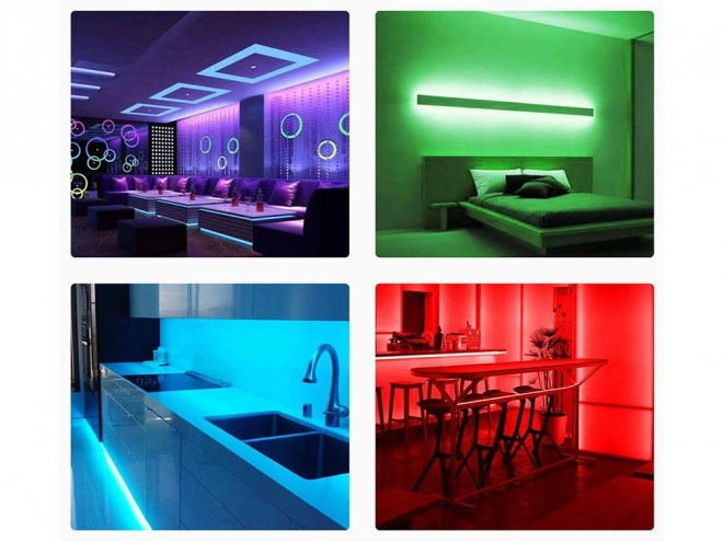 Banda LED RGB rezistentă la apă cu telecomandă 4,5 m