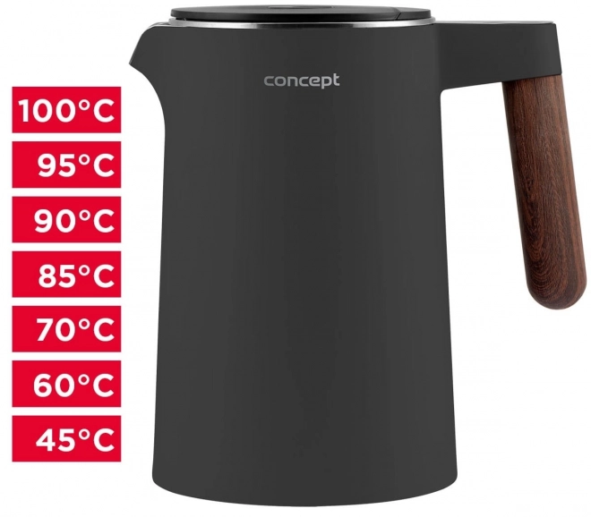 Cana electrica Norwood 1.5l, gri închis