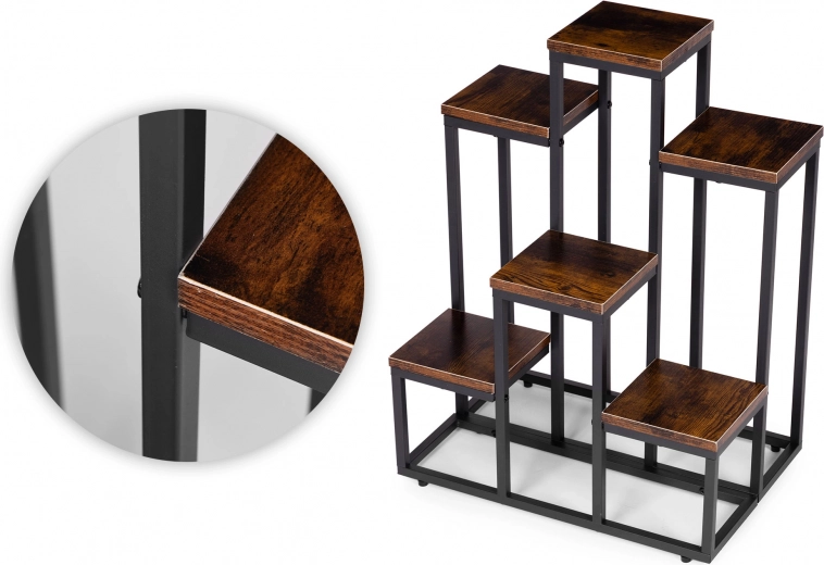 Expunere pe mai multe niveluri pe 6 rafturi