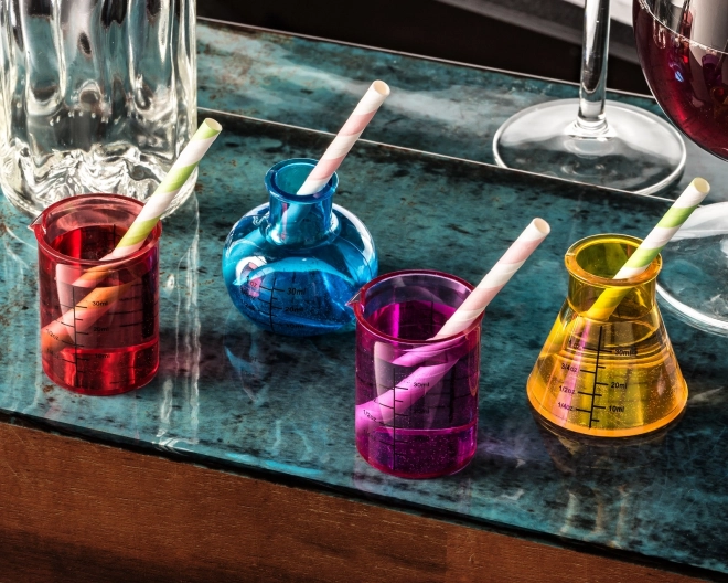 Pahare de shot din plastic Chimie - set de 4 bucăți