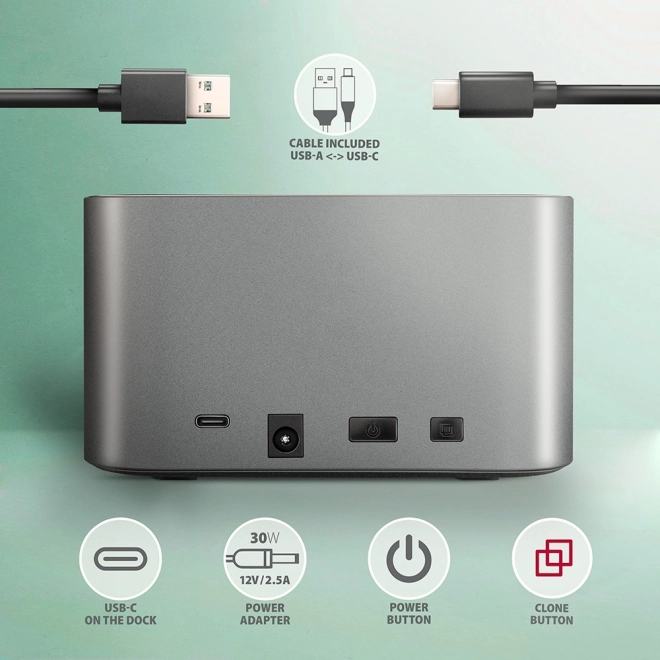Stație de andocare USB-C Axagon pentru HDD SSD