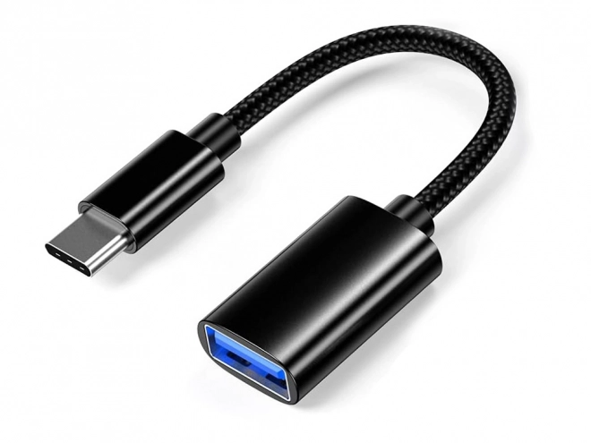 Adaptor USB-C la USB-A 3.0 OTG cu cablu împletit