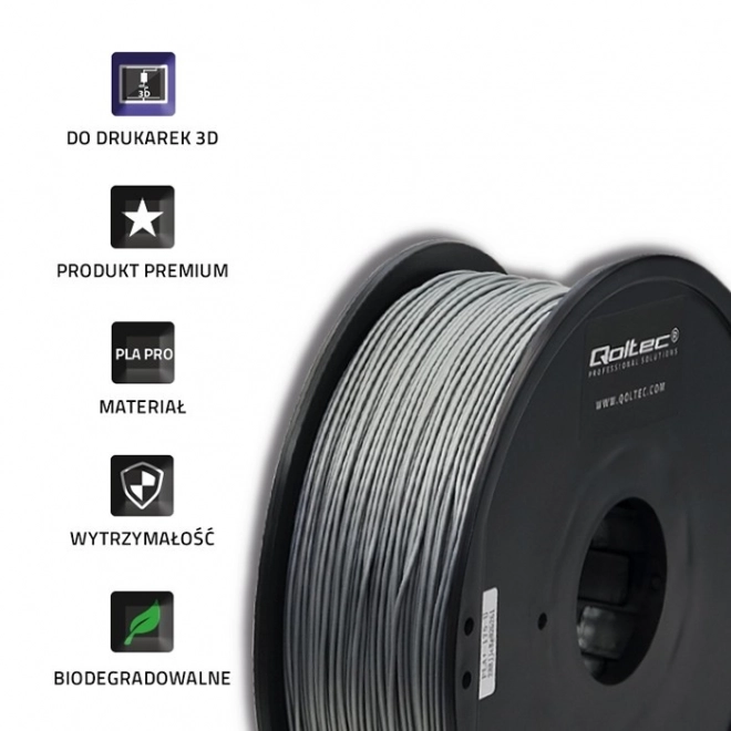 Filament profesional pentru imprimare 3D PLA PRO argintiu