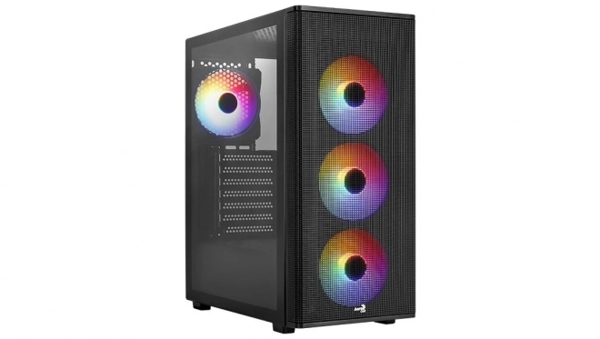 Carcasă mid tower neagră cu RGB