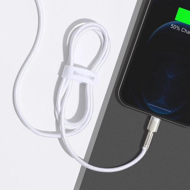Cablu USB Lightning Baseus Cafule Alb