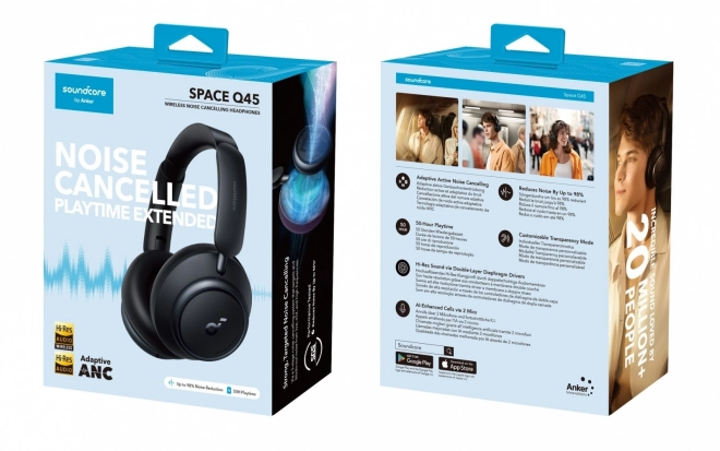 Căștile On-Ear Soundcore Space Q45 albe