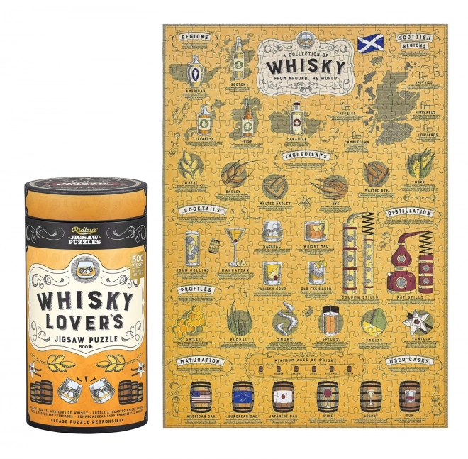 Puzzle Ridley's Games pentru iubitorii de whisky 500 piese