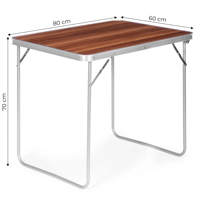 Masa turistică masă de picnic pliabilă blat 80x60 cm maro