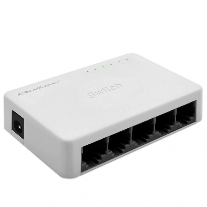 Comutator rețea 5 porturi RJ45 Fast Ethernet Qoltec